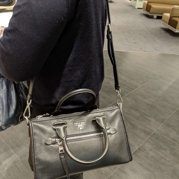 Prada Vitello Phenix Leather Convertible Boston - Picture 6 of 8